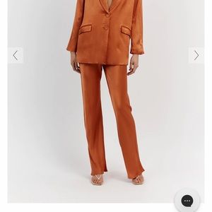 Dissh Simone Orange Satin Bias Cut Pant
